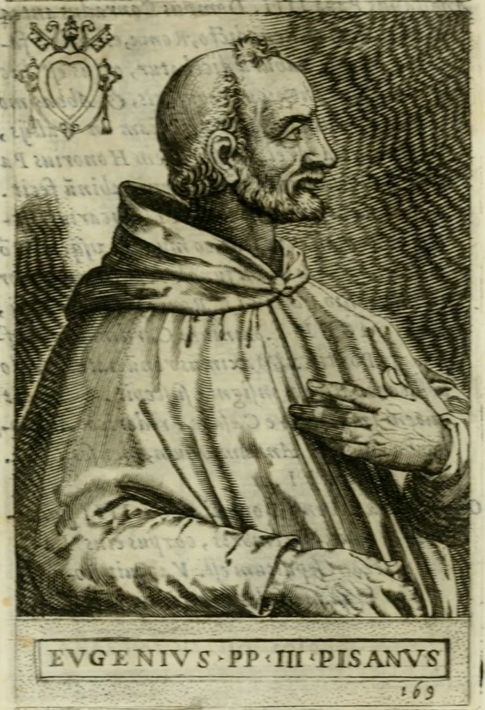 An illustration from Pontificvm Romanorvm effigies, 1580, leaf 366