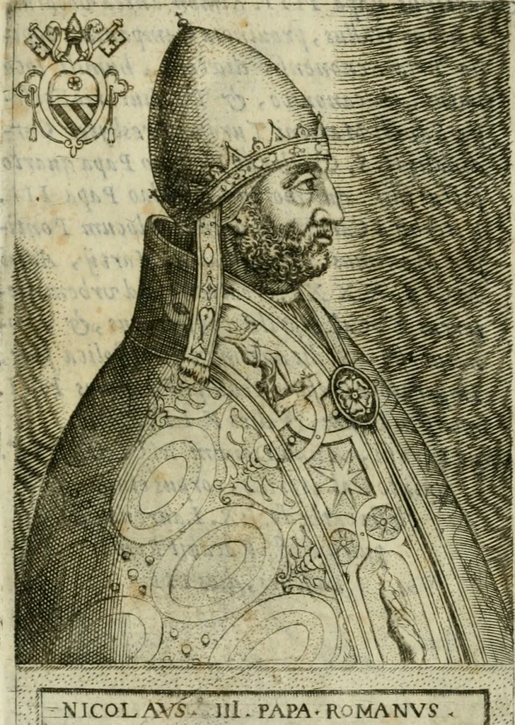 An illustration from Pontificvm Romanorvm effigies, 1580, leaf 408