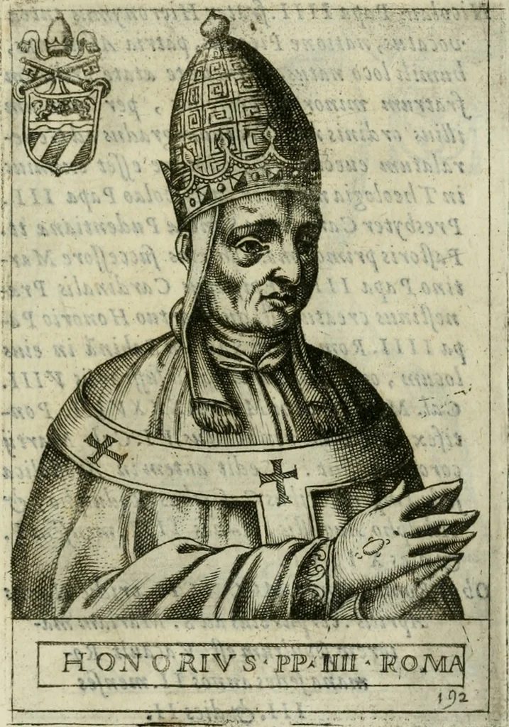 An illustration from Pontificvm Romanorvm effigies, 1580, leaf 412