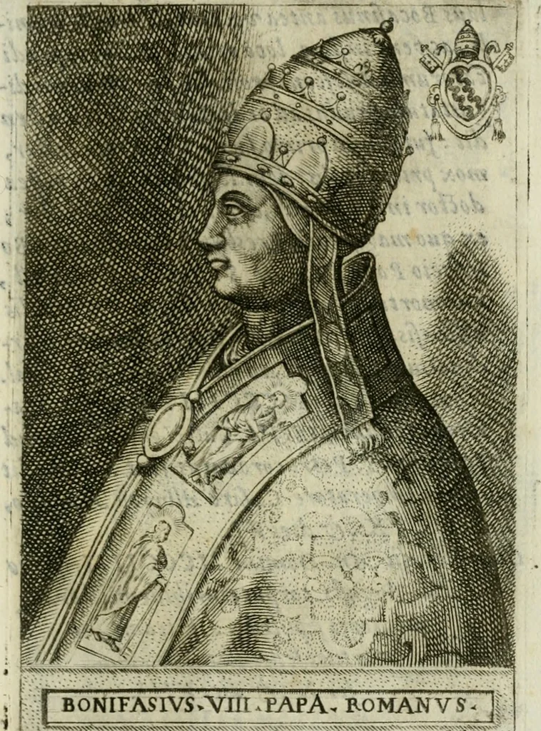 An illustration from Pontificvm Romanorvm effigies, 1580, leaf 418