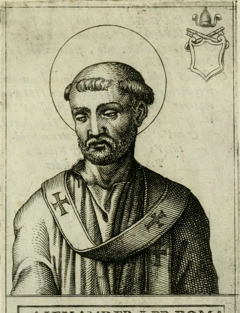 An illustration from Pontificvm Romanorvm effigies, 1580, leaf 42