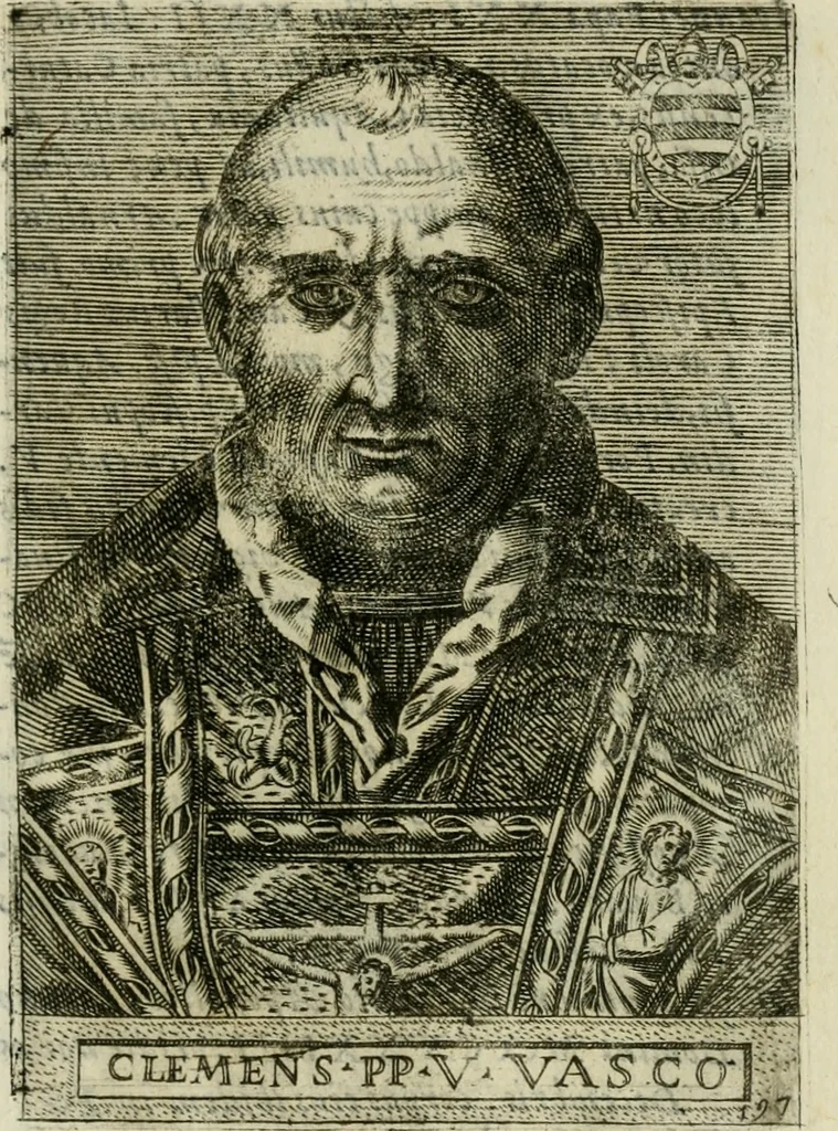 An illustration from Pontificvm Romanorvm effigies, 1580, leaf 422