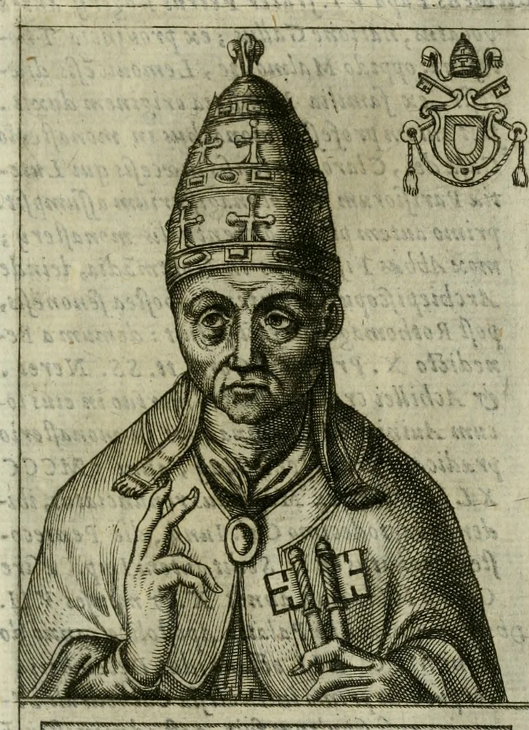 An illustration from Pontificvm Romanorvm effigies, 1580, leaf 426