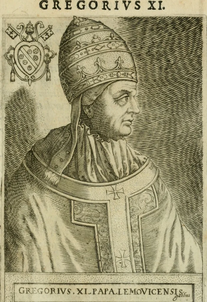 An illustration from Pontificvm Romanorvm effigies, 1580, leaf 434