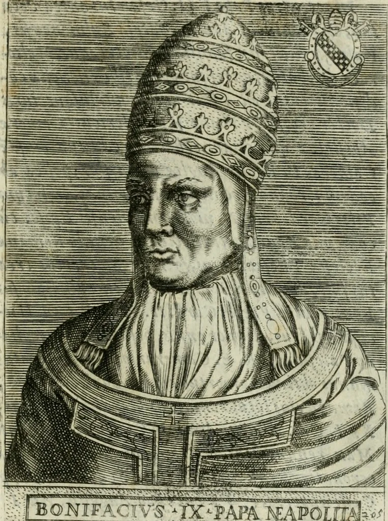 An illustration from Pontificvm Romanorvm effigies, 1580, leaf 438