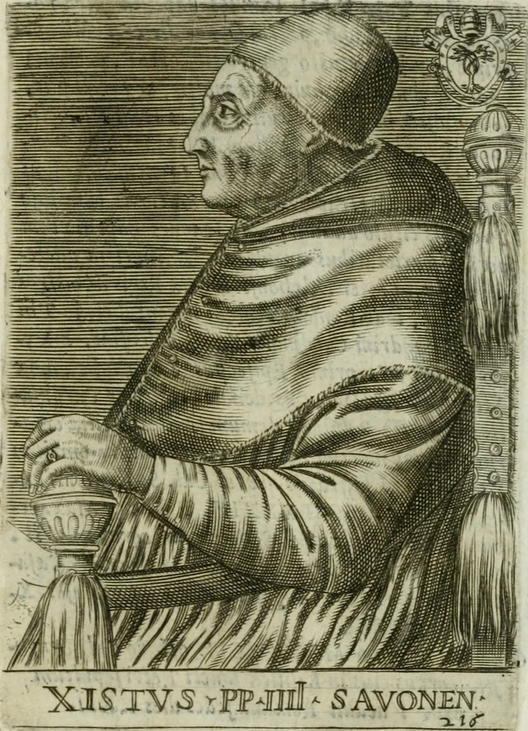 An illustration from Pontificvm Romanorvm effigies, 1580, leaf 460