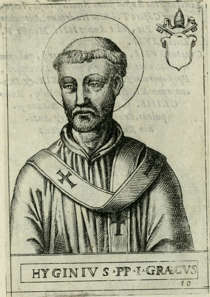 An illustration from Pontificvm Romanorvm effigies, 1580, leaf 48