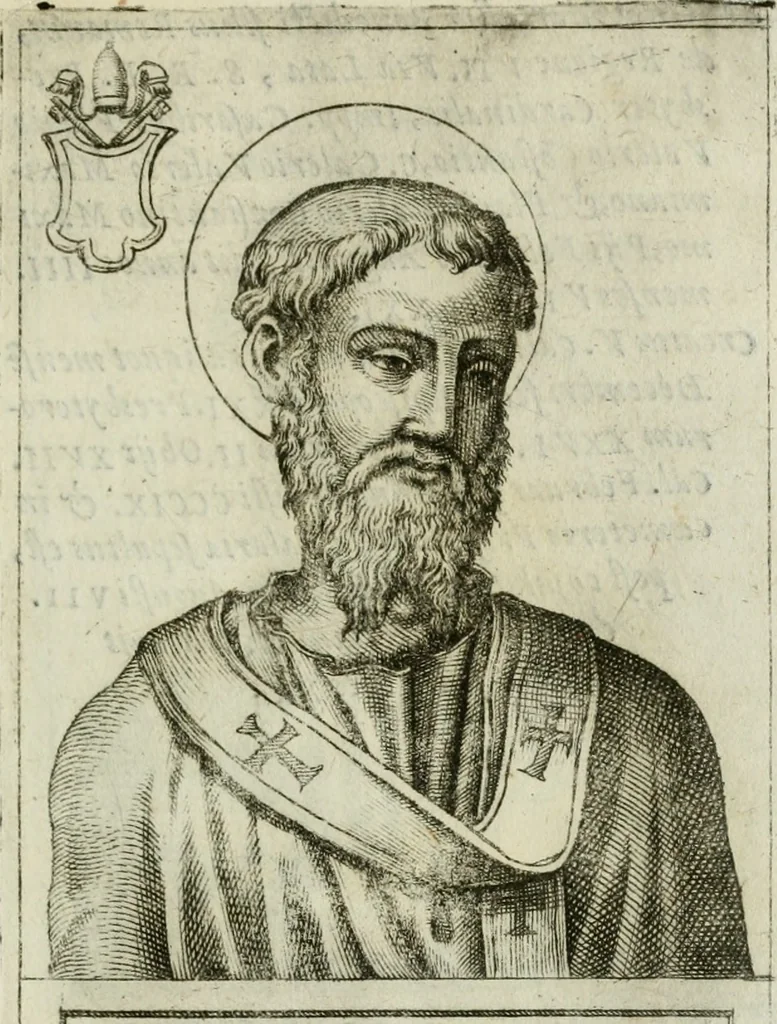 An illustration from Pontificvm Romanorvm effigies, 1580, leaf 88