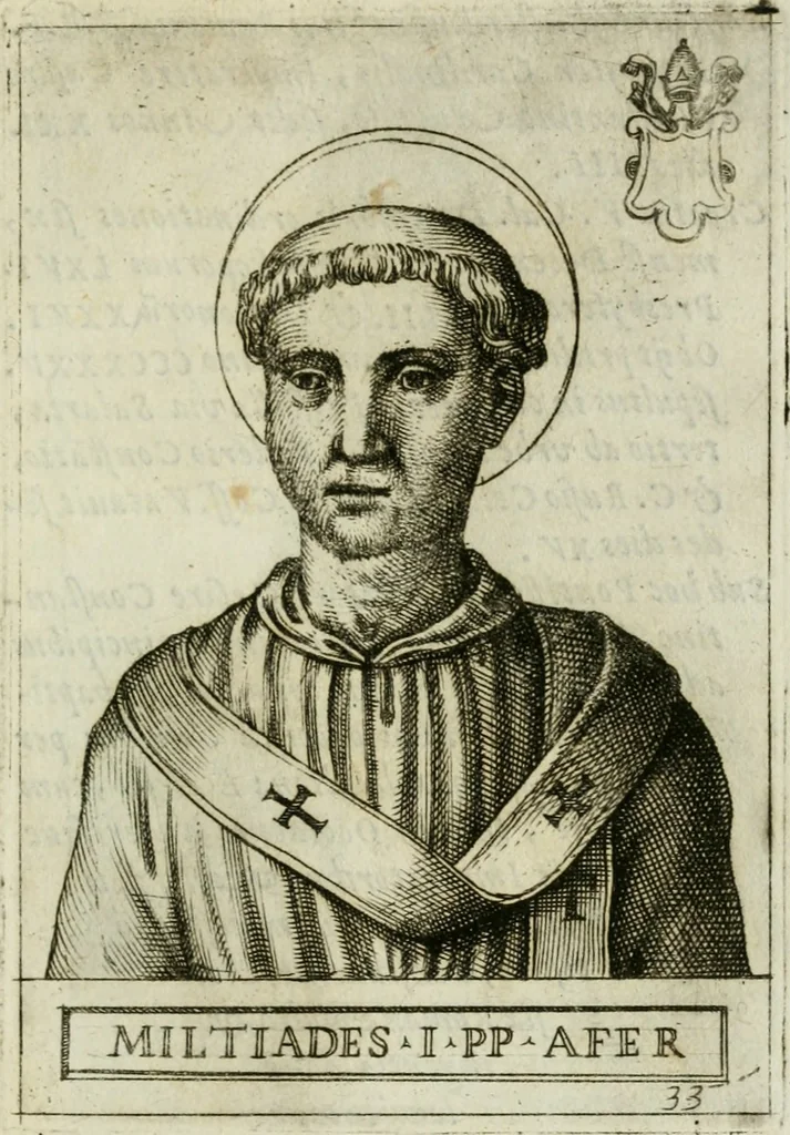 An illustration from Pontificvm Romanorvm effigies, 1580, leaf 94