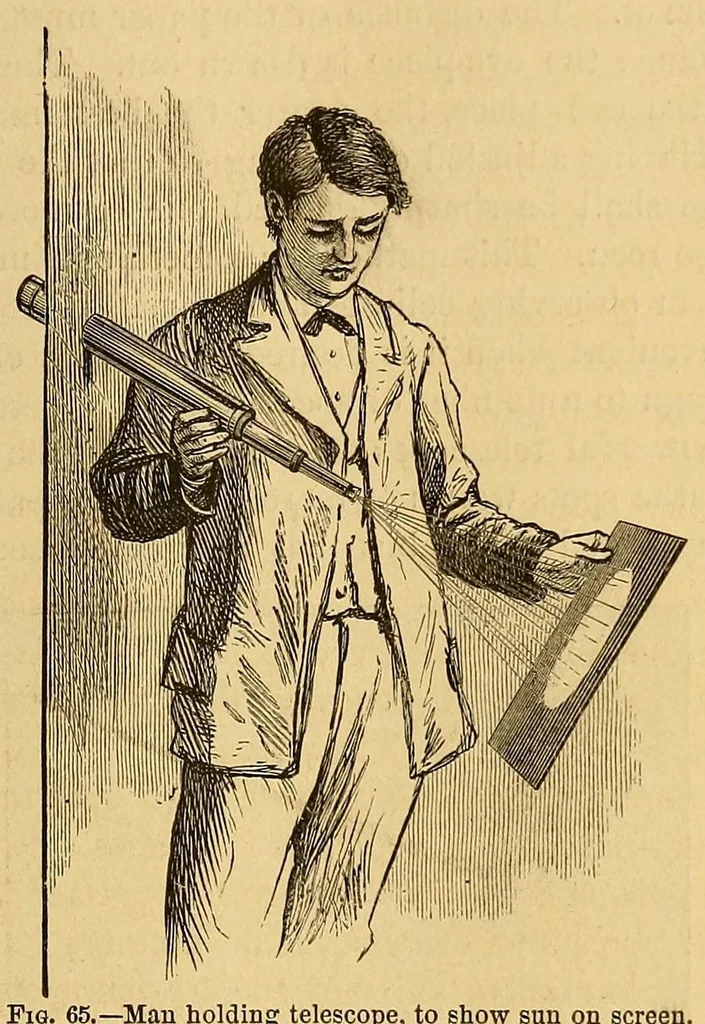 An illustration from Popular astronomy, 1878, leaf 281