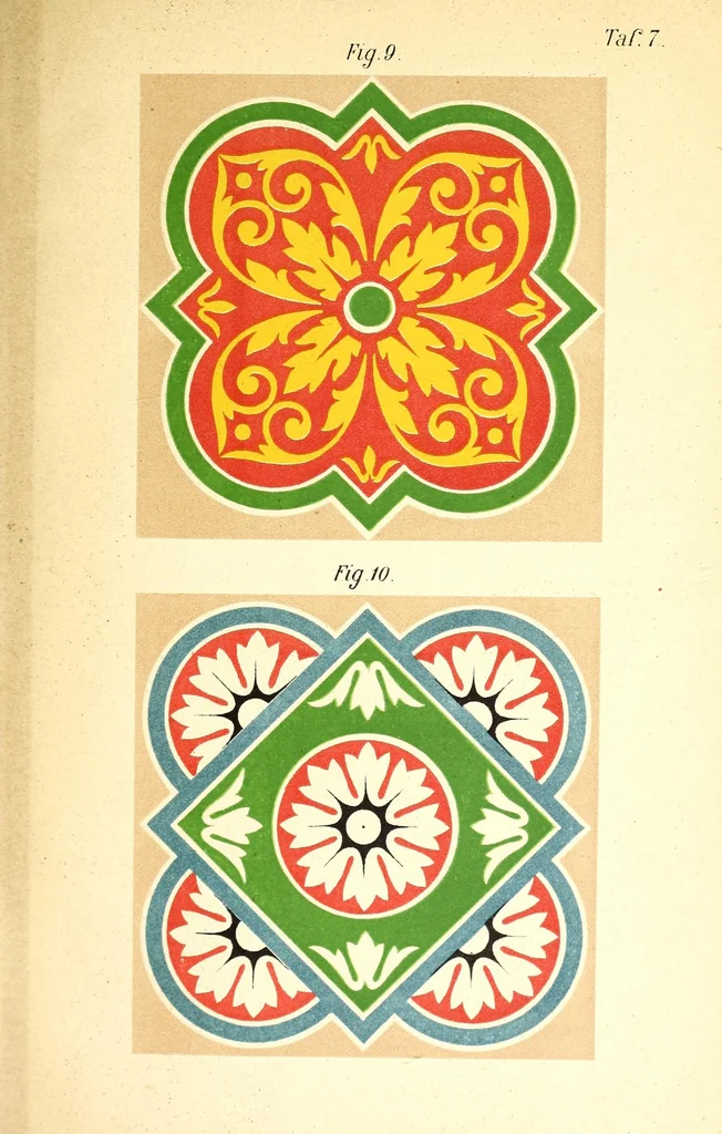 An illustration from Populäre Farbenlehre für den Gebrauch in Mittelschulen, Gymnasien, Seminarien, Fortbildungs- und Gewerbeschulen sowie zum Selbstunterricht für Künstler und Laien, 1882, leaf 111