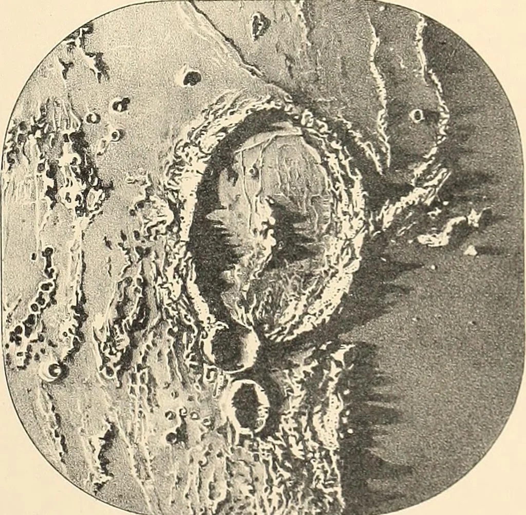 An illustration from A popular handbook and atlas of astronomy, designed as a complete guide to a knowledge of the heavenly bodies and as an aid to those possessing telescopes, 1891, leaf 136