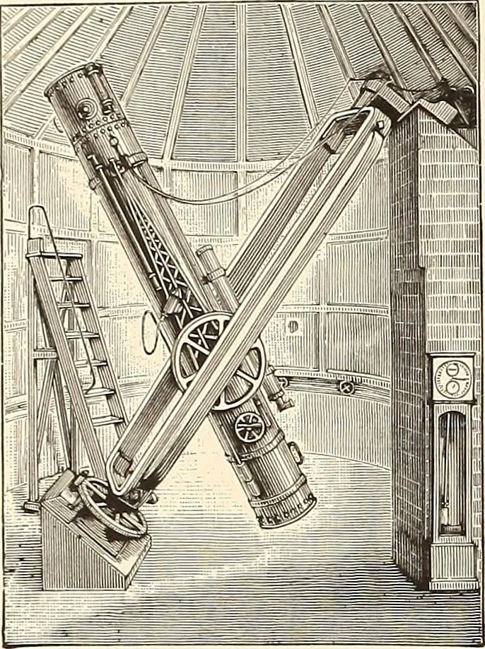 An illustration from A popular handbook and atlas of astronomy, designed as a complete guide to a knowledge of the heavenly bodies and as an aid to those possessing telescopes, 1891, leaf 167