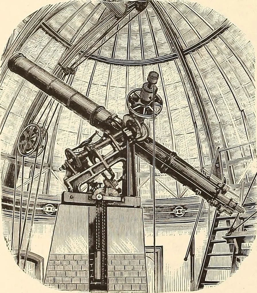 An illustration from A popular handbook and atlas of astronomy, designed as a complete guide to a knowledge of the heavenly bodies and as an aid to those possessing telescopes, 1891, leaf 167