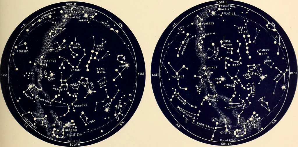 An illustration from A popular handbook and atlas of astronomy, designed as a complete guide to a knowledge of the heavenly bodies and as an aid to those possessing telescopes, 1891, leaf 208