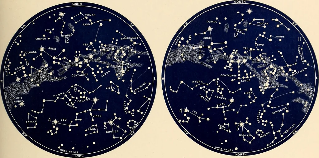 An illustration from A popular handbook and atlas of astronomy, designed as a complete guide to a knowledge of the heavenly bodies and as an aid to those possessing telescopes, 1891, leaf 214