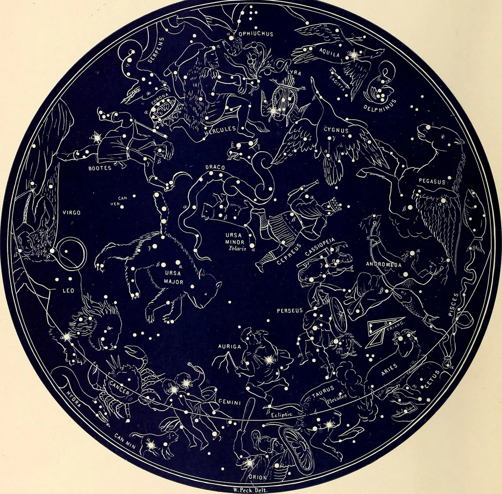 An illustration from A popular handbook and atlas of astronomy, designed as a complete guide to a knowledge of the heavenly bodies and as an aid to those possessing telescopes, 1891, leaf 23