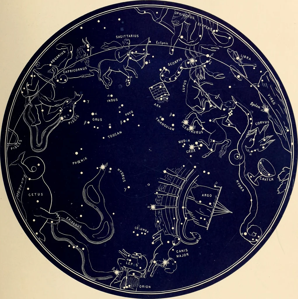 An illustration from A popular handbook and atlas of astronomy, designed as a complete guide to a knowledge of the heavenly bodies and as an aid to those possessing telescopes, 1891, leaf 24