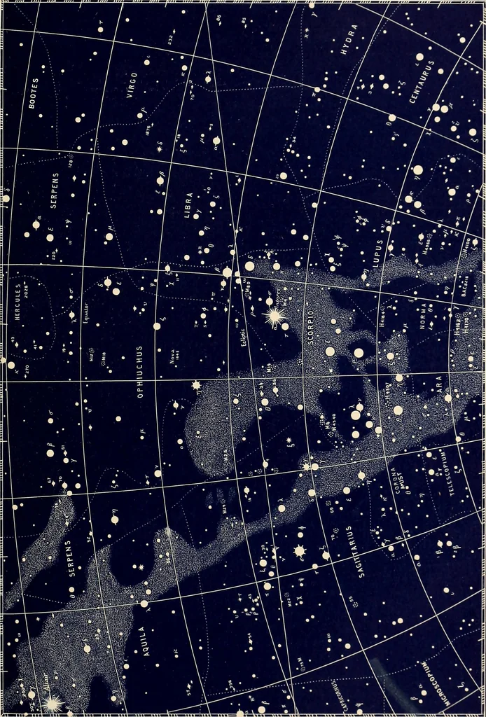 An illustration from A popular handbook and atlas of astronomy, designed as a complete guide to a knowledge of the heavenly bodies and as an aid to those possessing telescopes, 1891, leaf 256