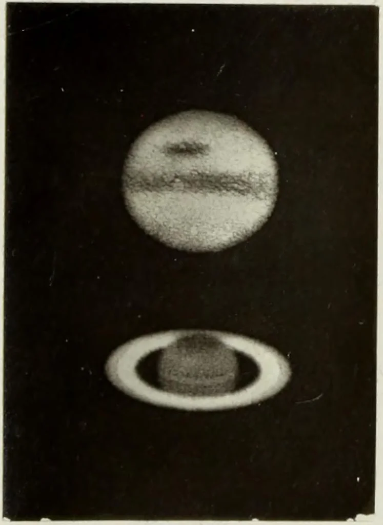 An illustration from A popular history of astronomy during the nineteenth century, 1902, leaf 8