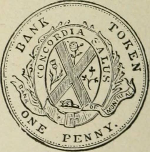An illustration from Popular illustrated guide to Canadian coins, medals, &. &. = Guide populaire illustré des monnaies et médailles canadiennes, etc., etc. / by P.N. Breton, 1912, leaf 103