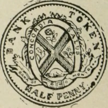 An illustration from Popular illustrated guide to Canadian coins, medals, &. &. = Guide populaire illustré des monnaies et médailles canadiennes, etc., etc. / by P.N. Breton, 1912, leaf 103