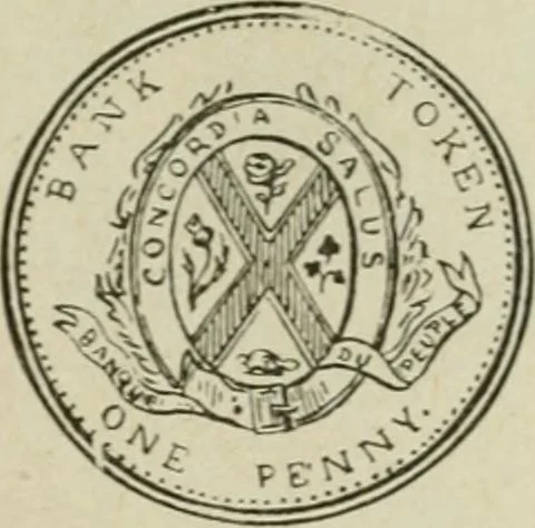 An illustration from Popular illustrated guide to Canadian coins, medals, &. &. = Guide populaire illustré des monnaies et médailles canadiennes, etc., etc. / by P.N. Breton, 1912, leaf 104