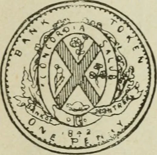 An illustration from Popular illustrated guide to Canadian coins, medals, &. &. = Guide populaire illustré des monnaies et médailles canadiennes, etc., etc. / by P.N. Breton, 1912, leaf 104