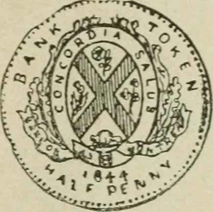 An illustration from Popular illustrated guide to Canadian coins, medals, &. &. = Guide populaire illustré des monnaies et médailles canadiennes, etc., etc. / by P.N. Breton, 1912, leaf 104