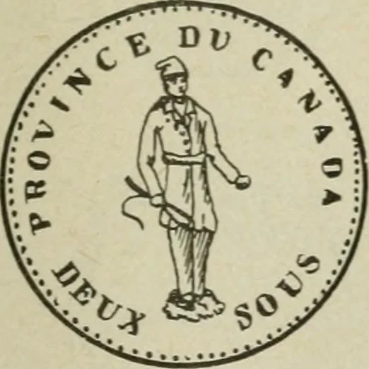 An illustration from Popular illustrated guide to Canadian coins, medals, &. &. = Guide populaire illustré des monnaies et médailles canadiennes, etc., etc. / by P.N. Breton, 1912, leaf 104