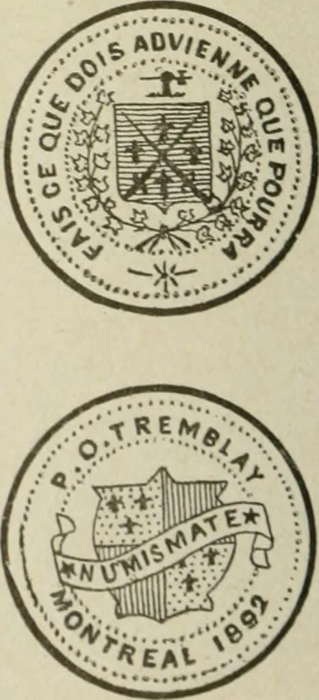 An illustration from Popular illustrated guide to Canadian coins, medals, &. &. = Guide populaire illustré des monnaies et médailles canadiennes, etc., etc. / by P.N. Breton, 1912, leaf 117