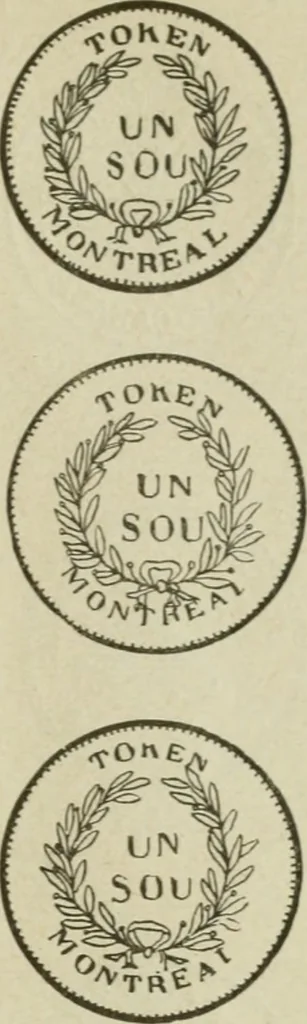 An illustration from Popular illustrated guide to Canadian coins, medals, &. &. = Guide populaire illustré des monnaies et médailles canadiennes, etc., etc. / by P.N. Breton, 1912, leaf 134