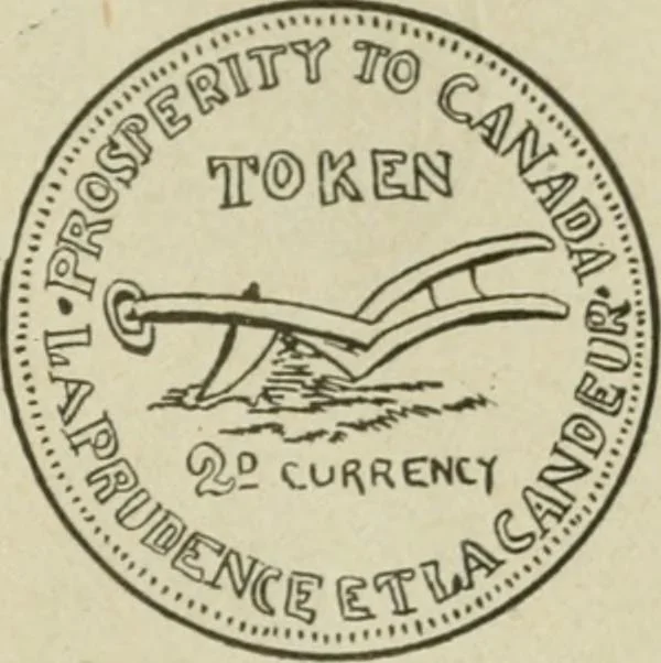 An illustration from Popular illustrated guide to Canadian coins, medals, &. &. = Guide populaire illustré des monnaies et médailles canadiennes, etc., etc. / by P.N. Breton, 1912, leaf 136