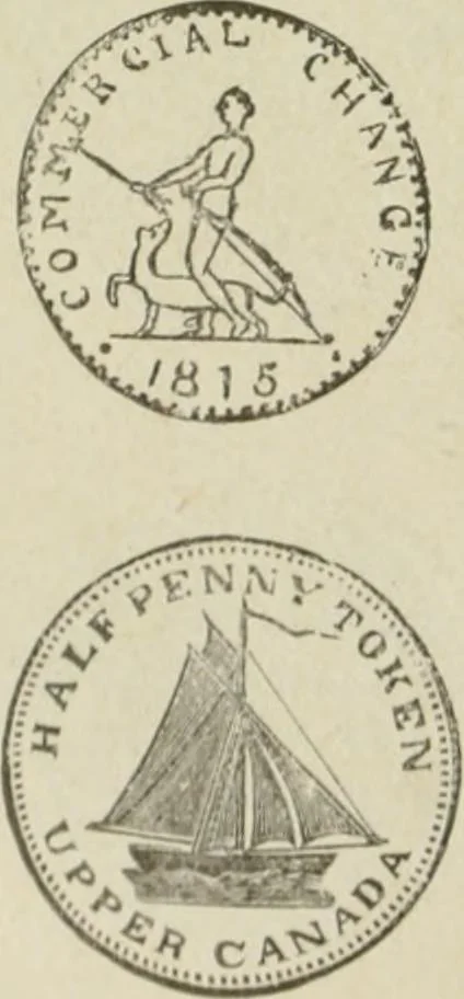 An illustration from Popular illustrated guide to Canadian coins, medals, &. &. = Guide populaire illustré des monnaies et médailles canadiennes, etc., etc. / by P.N. Breton, 1912, leaf 137
