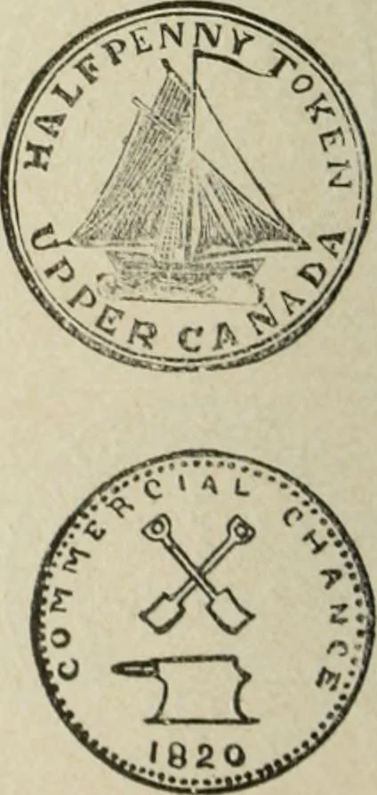 An illustration from Popular illustrated guide to Canadian coins, medals, &. &. = Guide populaire illustré des monnaies et médailles canadiennes, etc., etc. / by P.N. Breton, 1912, leaf 137