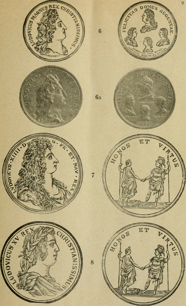 An illustration from Popular illustrated guide to Canadian coins, medals, &. &. = Guide populaire illustré des monnaies et médailles canadiennes, etc., etc. / by P.N. Breton, 1912, leaf 14