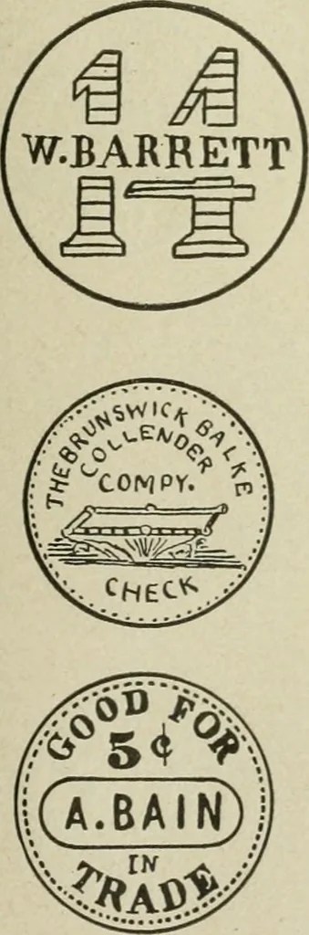 An illustration from Popular illustrated guide to Canadian coins, medals, &. &. = Guide populaire illustré des monnaies et médailles canadiennes, etc., etc. / by P.N. Breton, 1912, leaf 140