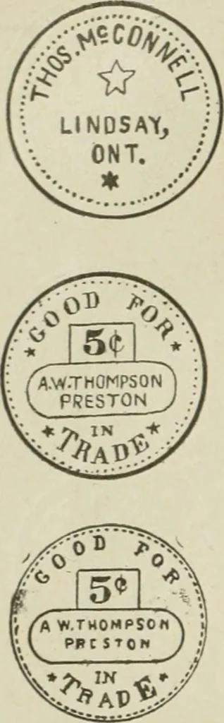 An illustration from Popular illustrated guide to Canadian coins, medals, &. &. = Guide populaire illustré des monnaies et médailles canadiennes, etc., etc. / by P.N. Breton, 1912, leaf 143