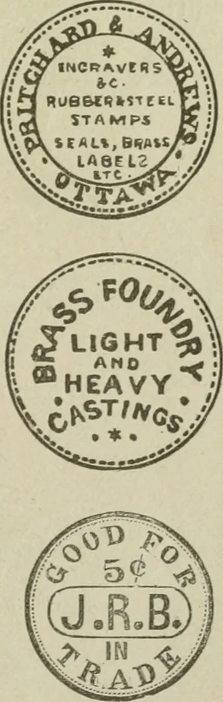 An illustration from Popular illustrated guide to Canadian coins, medals, &. &. = Guide populaire illustré des monnaies et médailles canadiennes, etc., etc. / by P.N. Breton, 1912, leaf 144