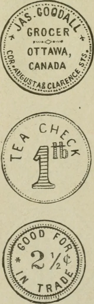 An illustration from Popular illustrated guide to Canadian coins, medals, &. &. = Guide populaire illustré des monnaies et médailles canadiennes, etc., etc. / by P.N. Breton, 1912, leaf 146