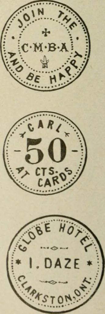 An illustration from Popular illustrated guide to Canadian coins, medals, &. &. = Guide populaire illustré des monnaies et médailles canadiennes, etc., etc. / by P.N. Breton, 1912, leaf 147