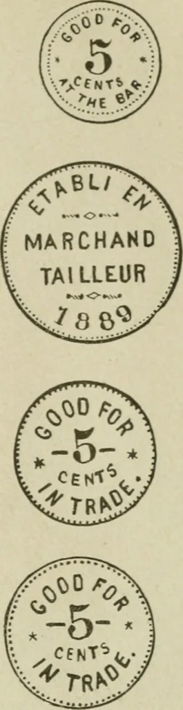 An illustration from Popular illustrated guide to Canadian coins, medals, &. &. = Guide populaire illustré des monnaies et médailles canadiennes, etc., etc. / by P.N. Breton, 1912, leaf 148
