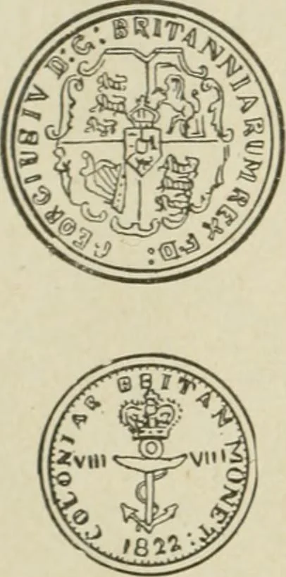 An illustration from Popular illustrated guide to Canadian coins, medals, &. &. = Guide populaire illustré des monnaies et médailles canadiennes, etc., etc. / by P.N. Breton, 1912, leaf 157