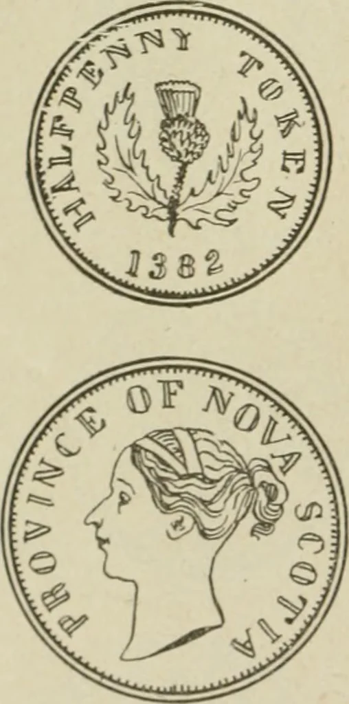 An illustration from Popular illustrated guide to Canadian coins, medals, &. &. = Guide populaire illustré des monnaies et médailles canadiennes, etc., etc. / by P.N. Breton, 1912, leaf 159