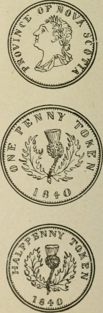 An illustration from Popular illustrated guide to Canadian coins, medals, &. &. = Guide populaire illustré des monnaies et médailles canadiennes, etc., etc. / by P.N. Breton, 1912, leaf 159
