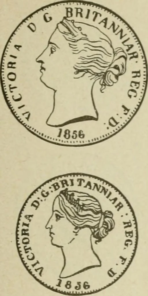 An illustration from Popular illustrated guide to Canadian coins, medals, &. &. = Guide populaire illustré des monnaies et médailles canadiennes, etc., etc. / by P.N. Breton, 1912, leaf 160