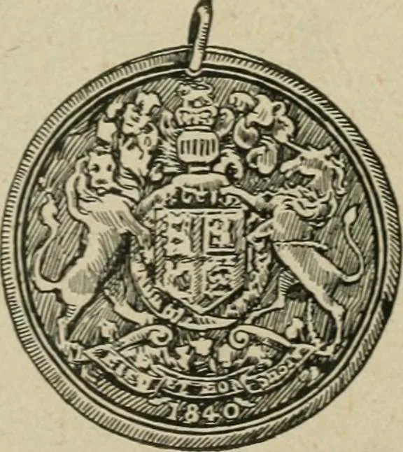 An illustration from Popular illustrated guide to Canadian coins, medals, &. &. = Guide populaire illustré des monnaies et médailles canadiennes, etc., etc. / by P.N. Breton, 1912, leaf 24