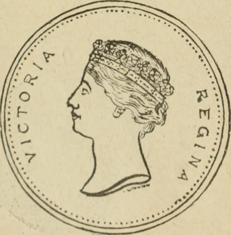 An illustration from Popular illustrated guide to Canadian coins, medals, &. &. = Guide populaire illustré des monnaies et médailles canadiennes, etc., etc. / by P.N. Breton, 1912, leaf 25