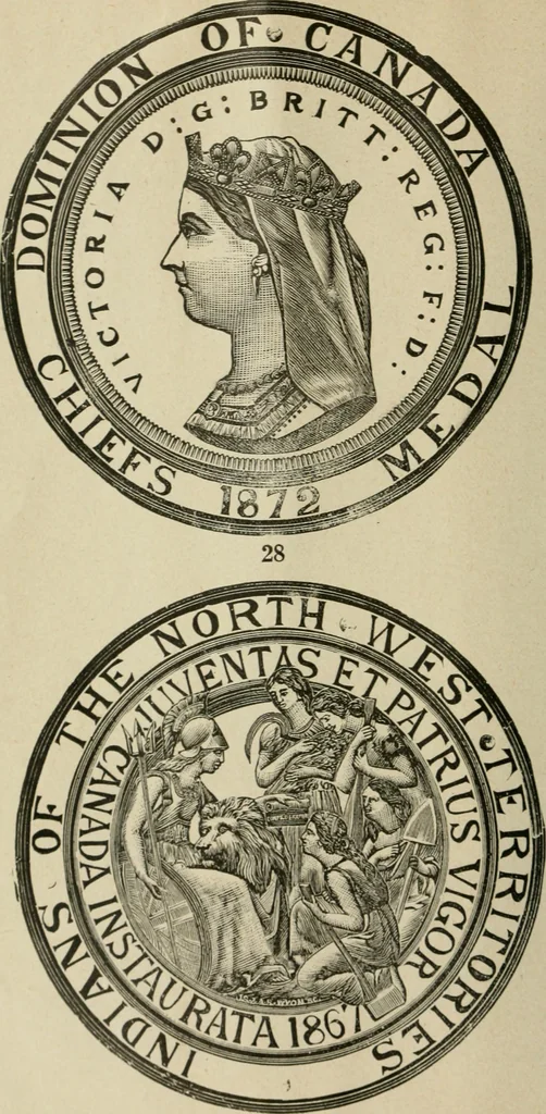 An illustration from Popular illustrated guide to Canadian coins, medals, &. &. = Guide populaire illustré des monnaies et médailles canadiennes, etc., etc. / by P.N. Breton, 1912, leaf 27