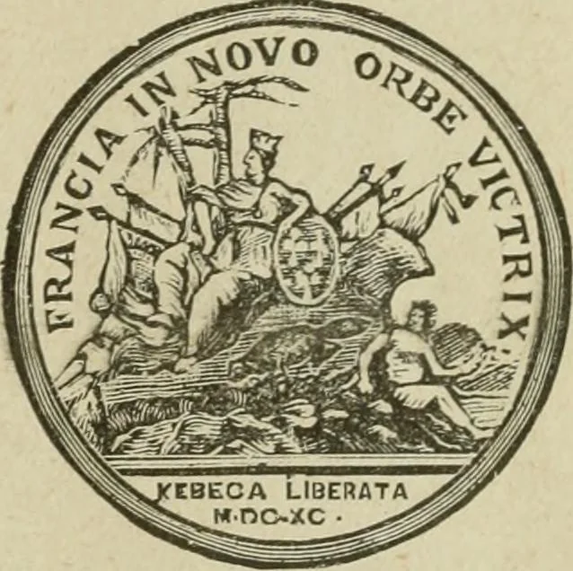 An illustration from Popular illustrated guide to Canadian coins, medals, &. &. = Guide populaire illustré des monnaies et médailles canadiennes, etc., etc. / by P.N. Breton, 1912, leaf 32